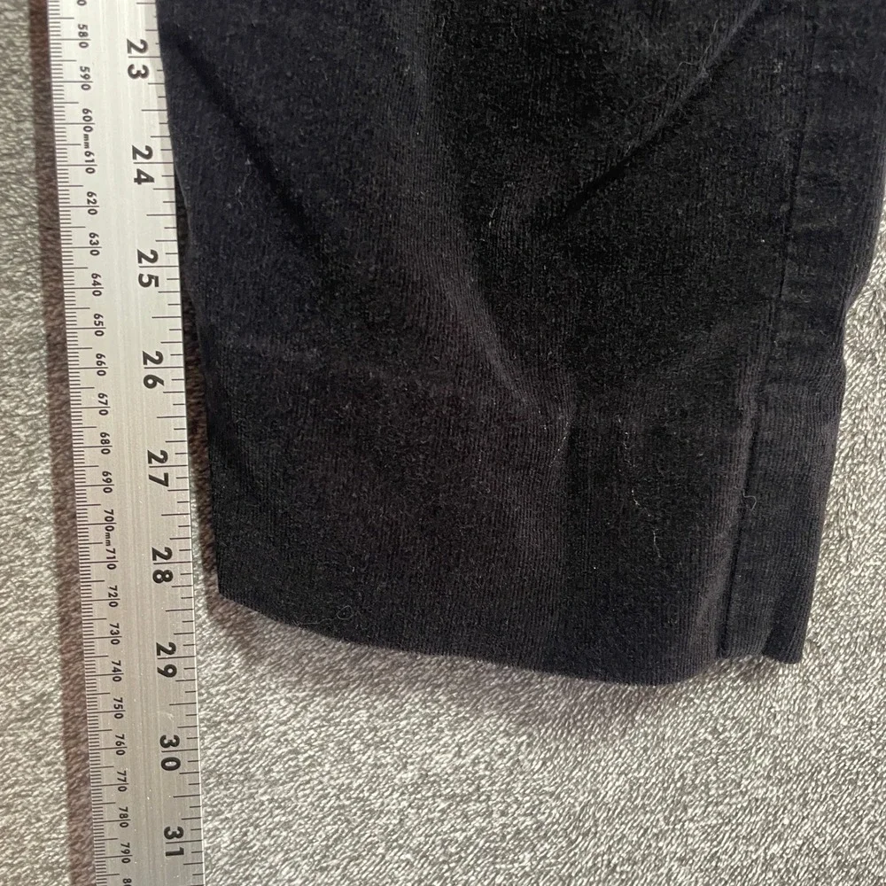 Croft & Barrow Corduroy Pants Womens 16 Reg Black Straight Leg Pants